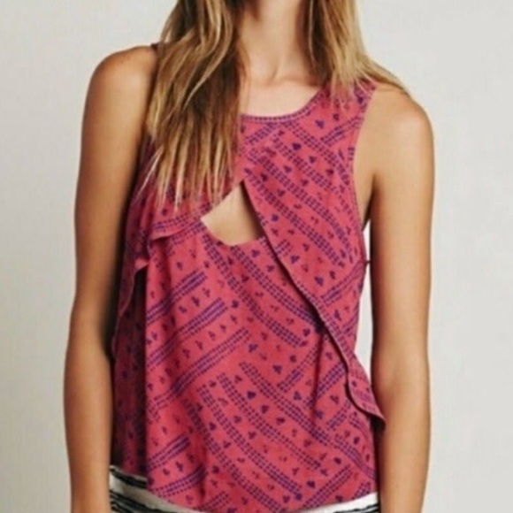 Free People Tops - EUC Free People Look through Printed Tank size Medium